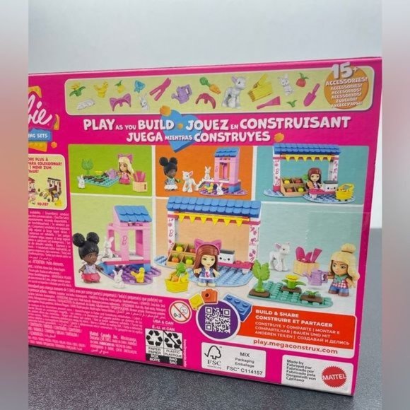 MEGA - Barbie Building Set - FARMER'S MARKET ~90 Pieces 4+ (8830) - Picture 6 of 7